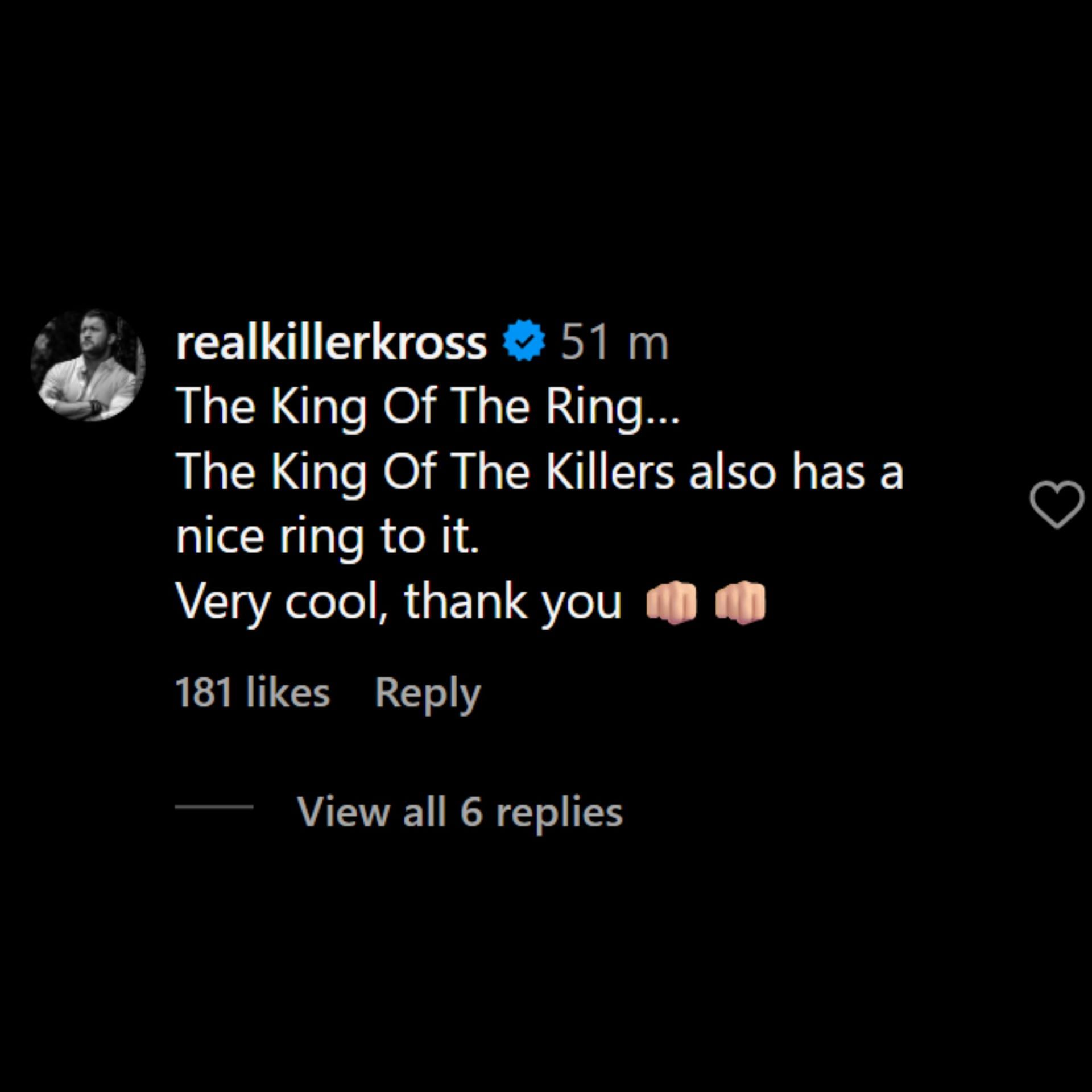 Karrion Kross gives himself a new name (Picture credits: Instagram post by @glitchartworkz)